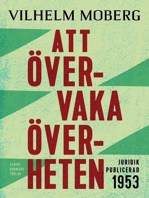 Title details for Att övervaka överheten by Vilhelm Moberg - Available